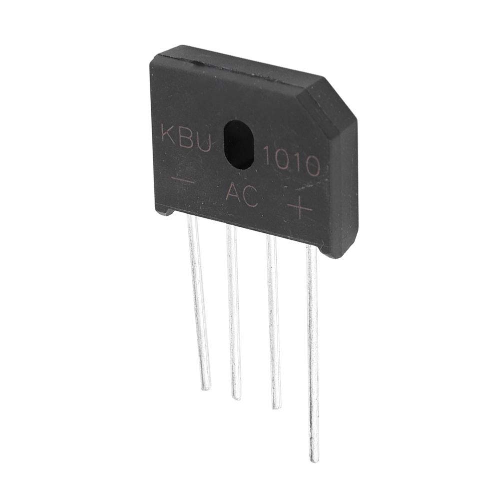 Diodo Raddrizzatore a Ponte 1010, 10A 1000V Full Wave Silicio per Circuiti Elettronici ed Elettrodomestici, 4 Pin