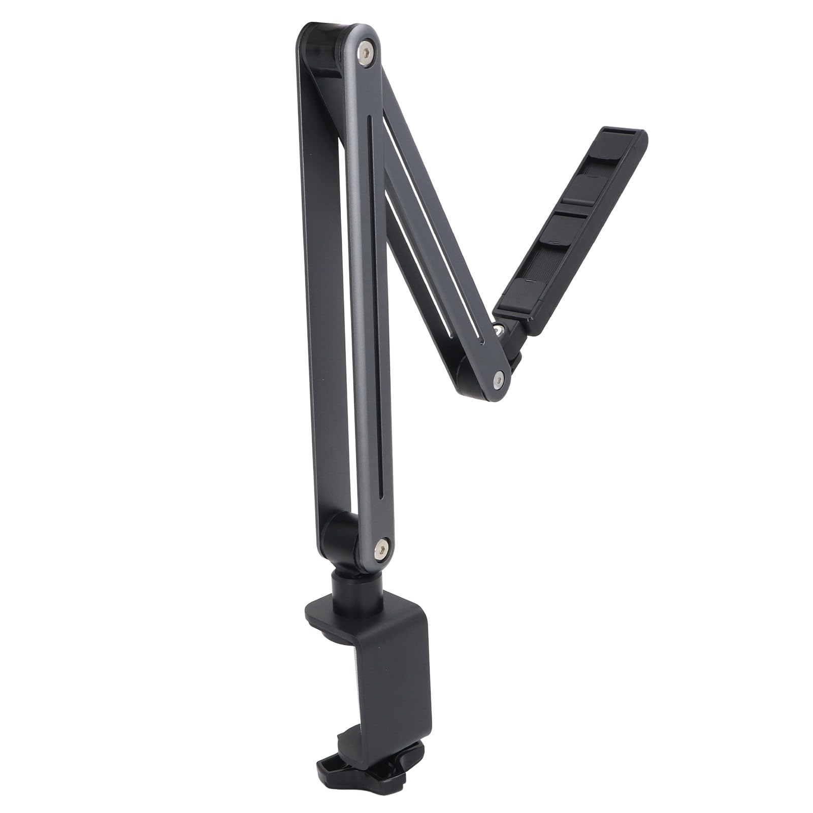 Fockety Supporto da Tavolo per Tablet, Lega di Alluminio Rotazione di 360 Gradi Supporto da Braccio Pieghevole per Tablet Altezza Regolabile Supporto per Tablet con Braccio Flessibile