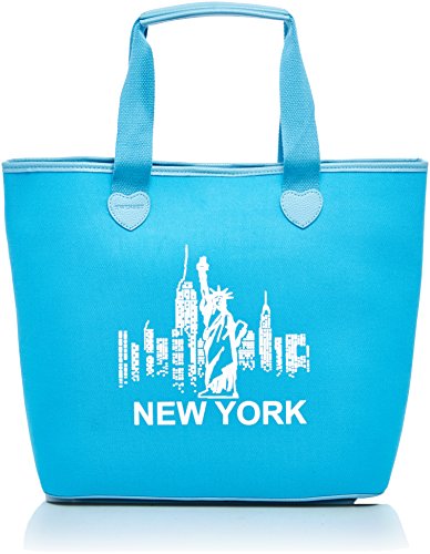 Twin Set As8pna, Borsa a spalla Donna, (St.New York Turchese), 15x36x34 cm (W x H x L)