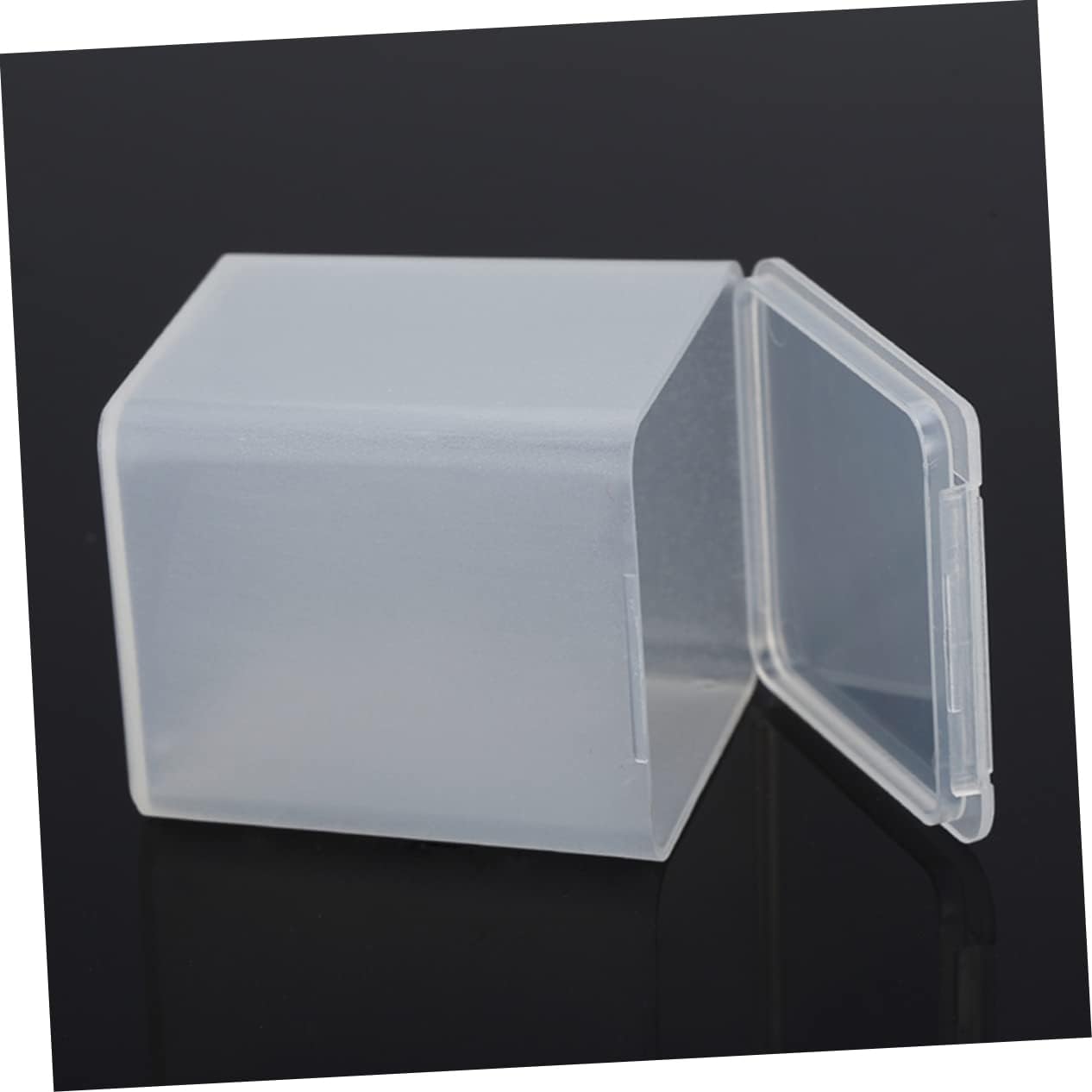 GLEAVI 10pcs Multipurpose Plastic Beads Organizer Storage Box with Lid Square Case Container for Crafts Jewelry Stationery and Items Lightweight and Space Saving