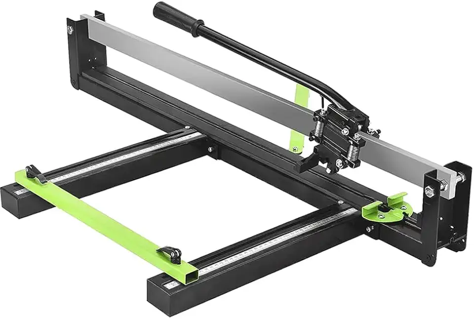 Riscadeira Cortador de Piso Porcelanato 80cm Cerâmica com Guia Laser Régua Suporte de Óleo Rolamentada Corte Preciso Profissional