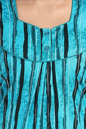 Image of YKI Women's /Girls Cotton Fabric Beautiful Print Nighty /Nightgown /Nightwear /Nightdress with Pocket (Pack of 2)