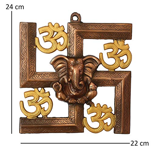 JaipurCrafts Webelkart Cast Iron Wall Hanging Showpiece (22.86 x 2.54 x 22.86, Multicolour, Religious) - Image 5