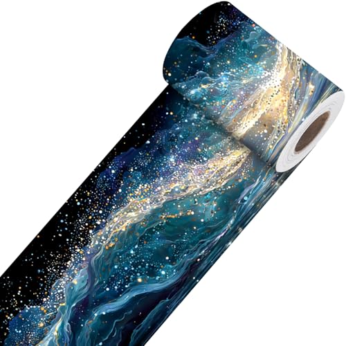 Image of Nuxovilar Starry Wave Abstract Peel Stick Border PVC 3.94x16.4'