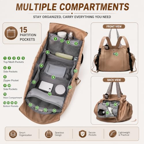 Image of Coslifestore MultifunctionalTravel Bag with Multiple Compartments