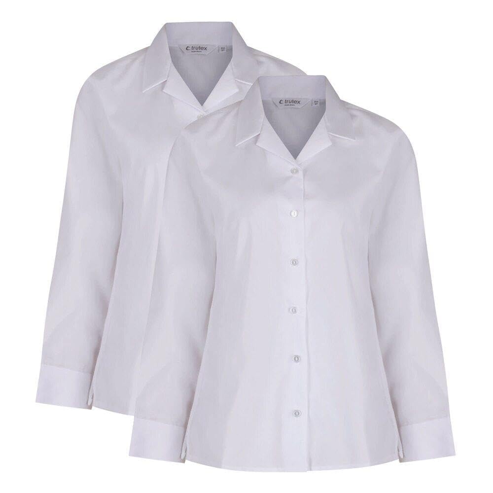 Trutex Girl's RLB School Top, White (White White), 13 Years (Manufacturer Size: 34)