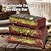 Hewomate Dubai Chocolate Bar Mold, 2 Pack Deep Chocolate Bar Mold with 1 Scraper, Chocolate Mold for Filling Dubai Knafeh Pistachio, Green & Yellow