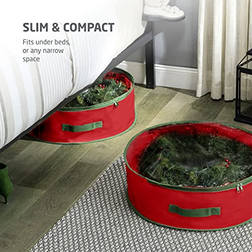 ZOBER-Christmas-Wreath-Storage-Container-24-Inch-Wreath-Storage-Bag-Dual-Zippered-Wreath-Bag-Durable-Stitch-Reinforced-Handles-Non-Woven-Wreath-Christmas-Storage