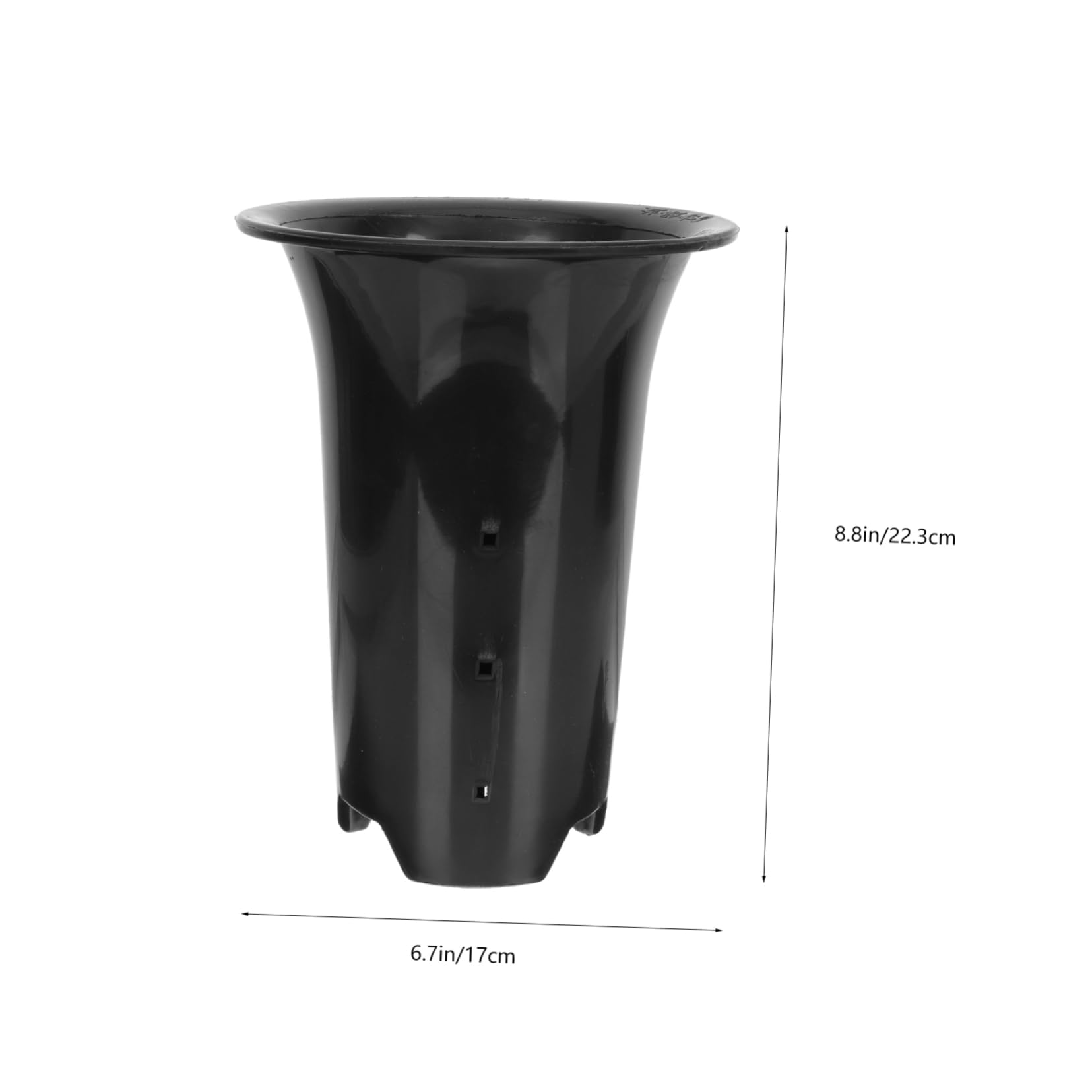 ifundom Lot de 10 Pots pour Orchidées en Plastique Noir, Hauteurs Augmentées Contrôle des Racines et Surface Respirante, pour Plantes D'intérieur et Jardin