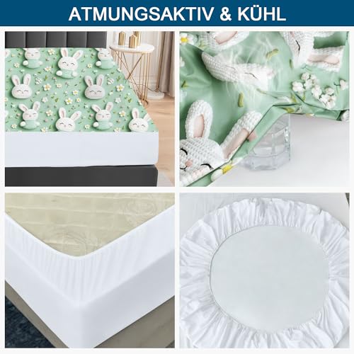Wasserdichter Matratzenschoner 200x200cm Spannbettlaken, Atmungsaktive Matratzenbezug Wasserundurchlässiger Matratzen-Schutz Nässeschutz… – Ansicht 5