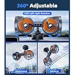 Rechargeable 4000mAh Battery Powered Fan for Car Windshield Wall - Image 5