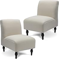 Vista 35 de Liykimt Funda de Silla de Acento Sin Brazos, Funda de Silla Deslizante de Tela Elástica de Spandex Extraíble para Sillas Sin Brazos, Protector