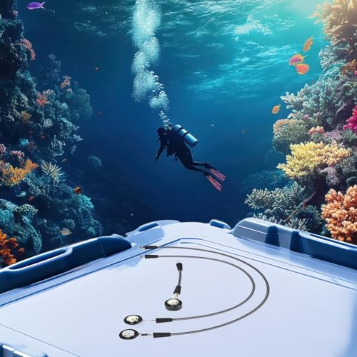 Medidor de presión de buceo con monitor de tanque de aire subacuático y manguera HP carbono 5