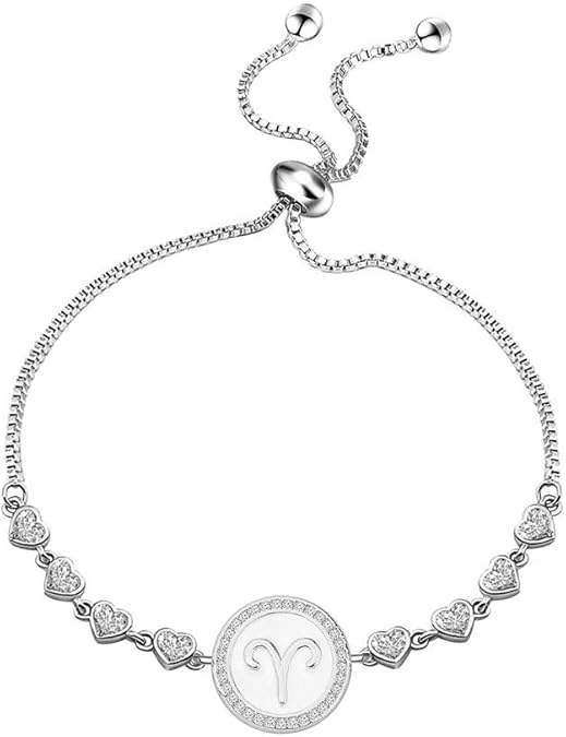 Zodiac Sign Bracelet Twelve Constellations Gift Silver Bracelet Horoscope Gift Birthday Gifts for Women