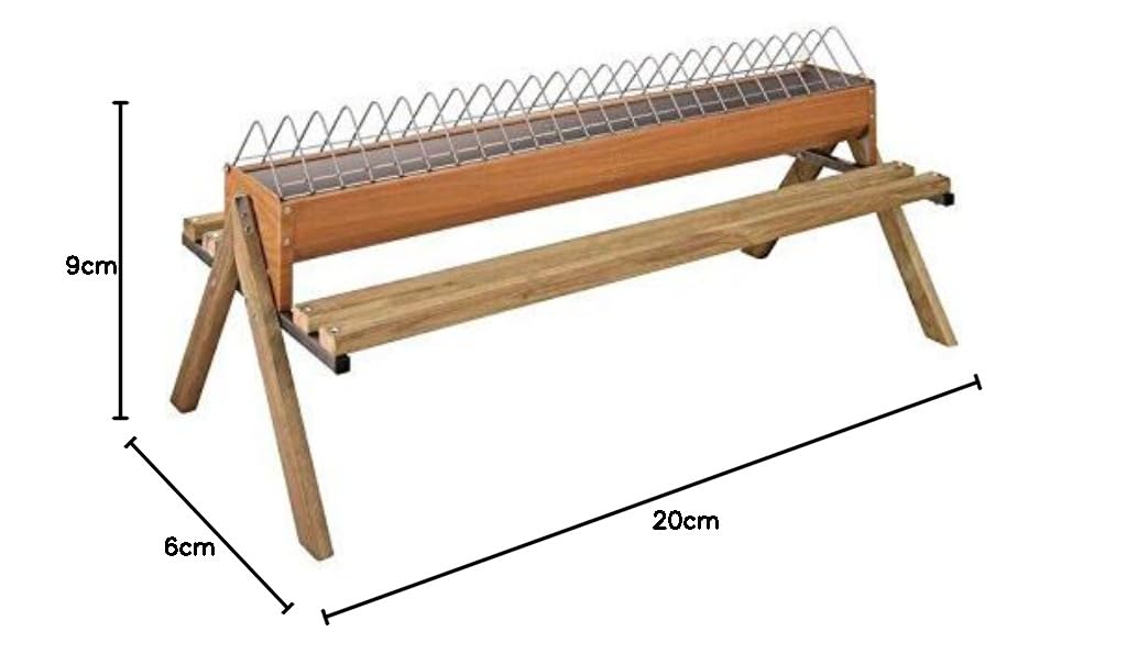 Copele 30693 Futterstation Holzoptik mit Füßen, 120 cm
