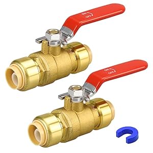 Pxzblg Push-Fit-Kugelhahn 1,27 cm (2 Stück)