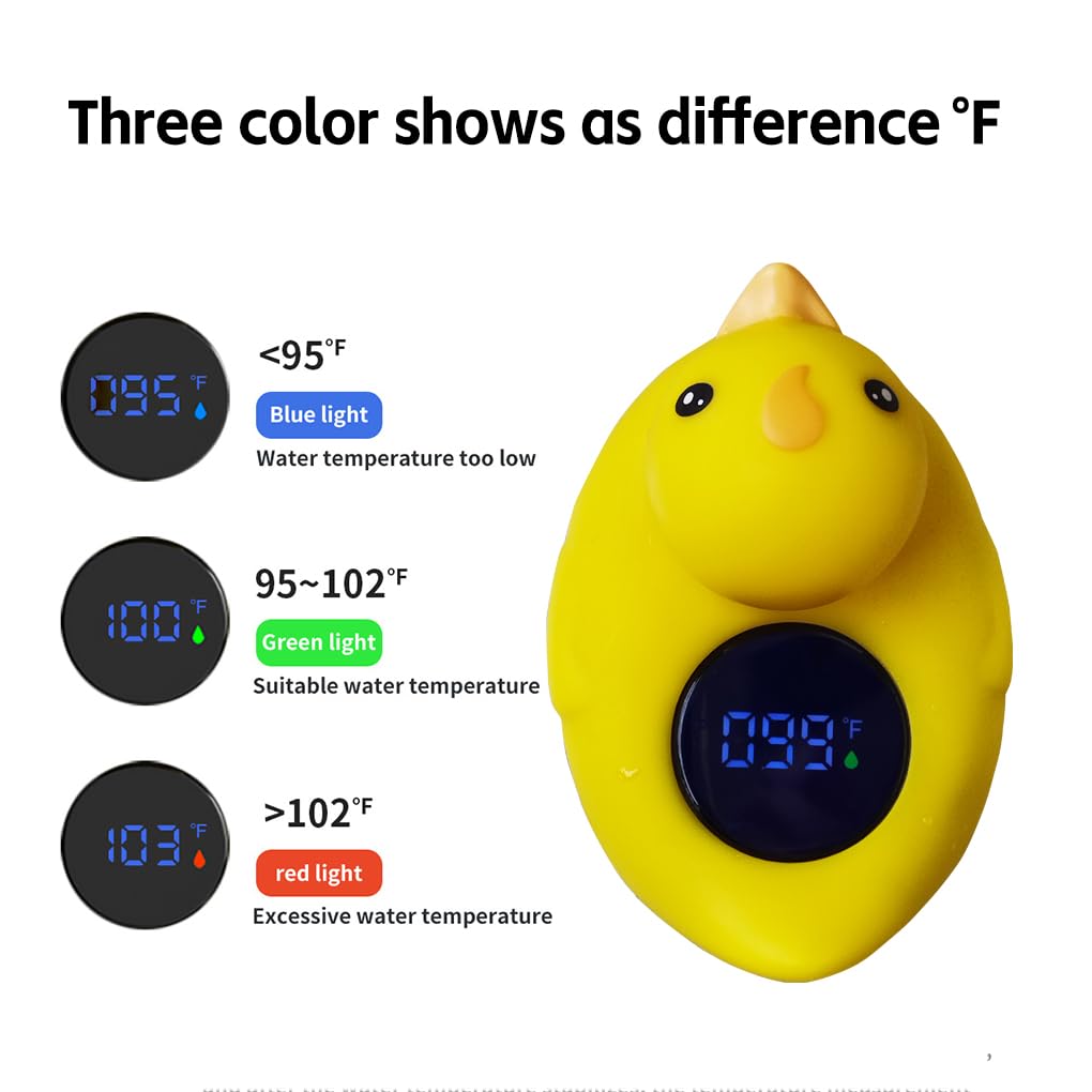 Baby-Badethermometer, präzise Wassertemperaturanzeige, intelligentes und lustiges schwimmendes Enten-Design, umarmt ein glückliches und sicheres Bad, ideal für Eltern und Betreuer