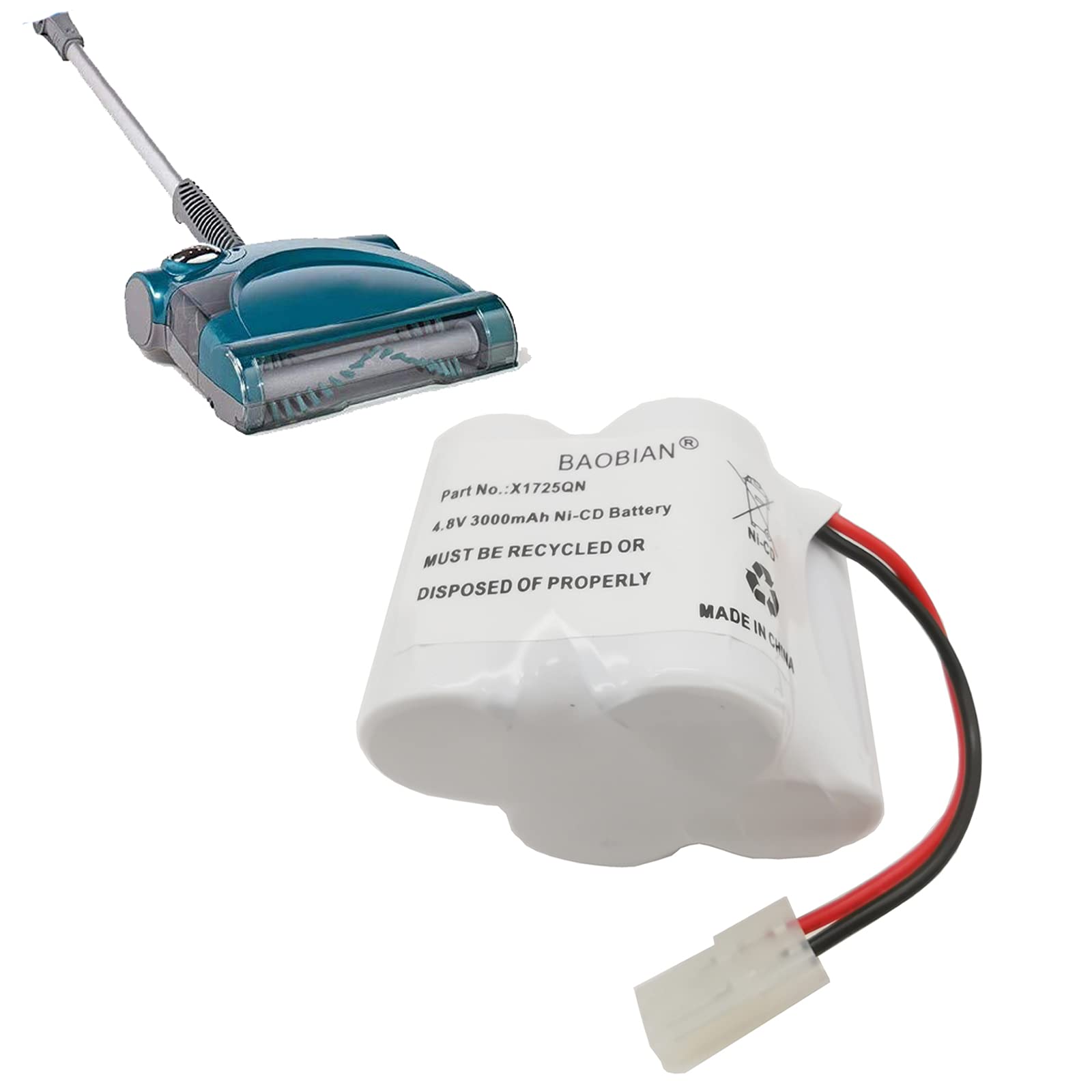 Amazon.com: BAOBIAN X1725QN Battery 4.8V 3000mAh Ni-CD