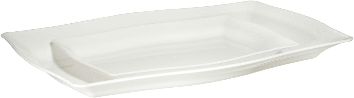 Lillian Tablesettings Plastic Combo  Pack of 6 Trays, 6 Count, White Lillian Tablesettings Plastic Combo  Pack of 6 Trays, 6 Count, White