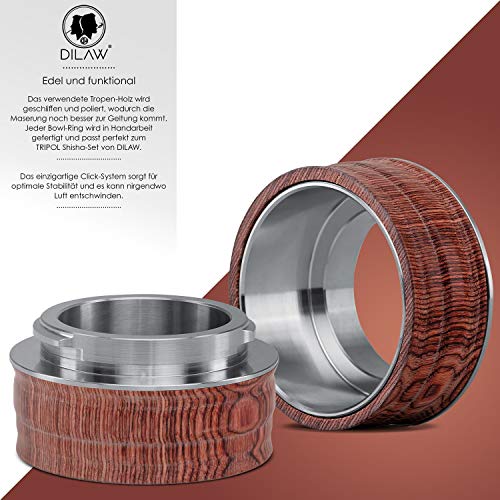 DILAW® Shisha Tripol Gewinde Edelstahl GEWINDERING Edelstahl-KLICKGEWINDE Original Ersatzteil, H.Braun – Bild 5