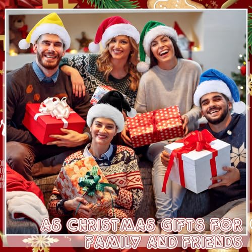 Image of Vicenpal 20 Pcs Santa Hats Bulk for Adults, Multicolor, Classic