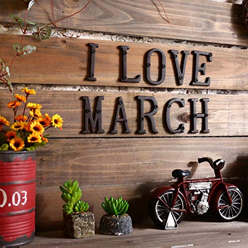 image for Betorcy Iron House Numbers and Letters, 3 inch Address Numbers Vintage