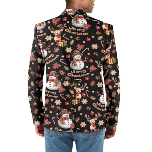 Binienty Novelty Men's Casual Suit Blazer Jackets Lightweight Sports Coats One Button4