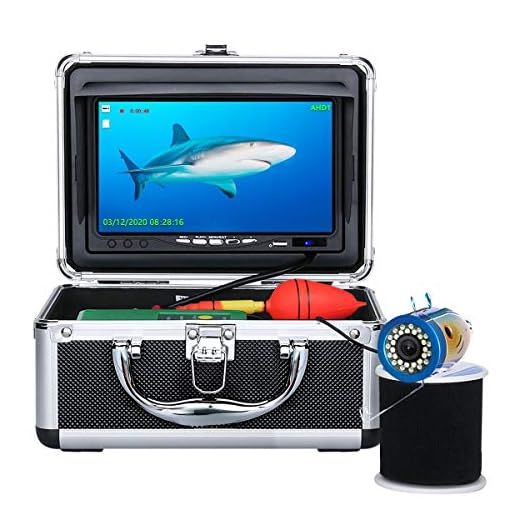 Underwater Fishing Camera, Anysun Portable Fish Finder Camera with 7'' Color LCD Monitor HD1080P Waterproof IP68 Underwater Viewing System (30m/100ft+DVR)