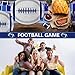 Qyeahkj 50Pcs Football Oval Paper Plates Large 11” Disposable Cowboys Party Decorations Sport Theme Party Dish Supplies Favor for Football Team Fans Tableware Set