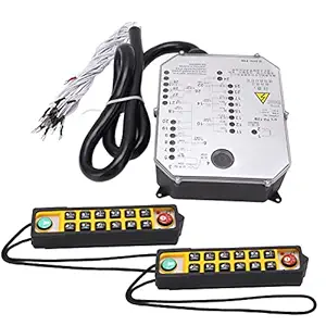 KTM Healthcare Industrial Transmitter Receiver, 800MHz Simple Wiring Hoist Remote Controller Waterproof Power Monitoring for Mechanical Equipment (AC380V)