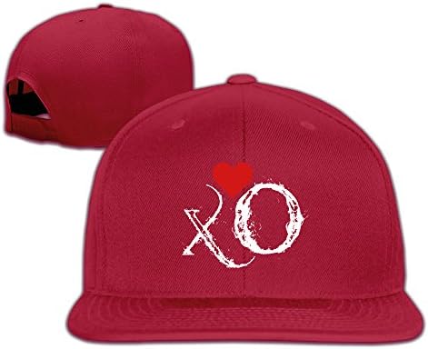 The Weeknd XO Heart Sweet Logo Record Label Cheap Unisex 100% Cotton Diagonal Cloth Lightweight Baseball Cap Suitable Outdoor Activities Adjustable Size 3.54x2.75inch Ball Hat For His And Hers