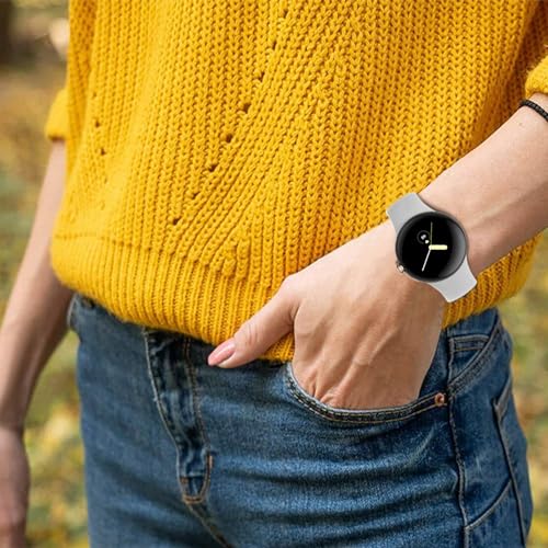 Image of kytuwy Compatible for Google Pixel Watch Bands, Soft Silicone Sport Strap Metal Buckle for Google Watch 2 Band, Replacement Pixel Watch Band for Women Men