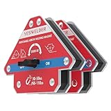 YESWELDER Switchable Arrow Welding Magnet 2 Pieces 66-110LBs On/Off Switch Arrow Magnetic Welding Holder