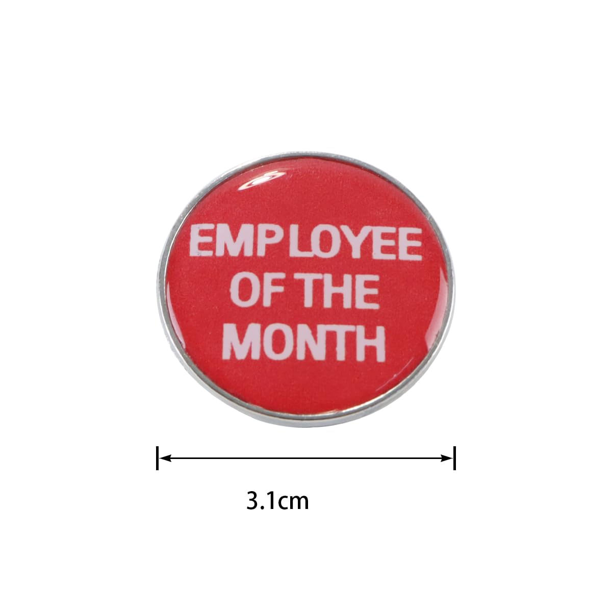Alide Pin de esmalte rojo, Empleado del mes, Pin de solapa con premio "Jefe divertido", Suministros de incentivos, Broche con botón, Insignia de recompensa laboral