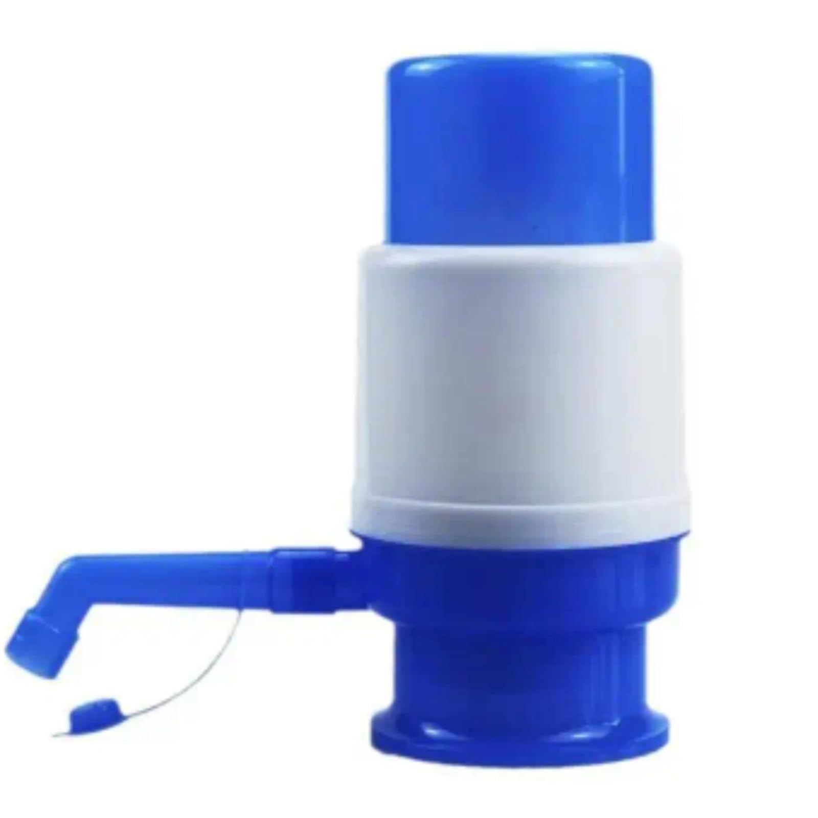 Universal Manual Water Dispenser, Pump for Carafes and Bottles, Blue and White, Plastic Dispenser for Drinking Water (Manual)