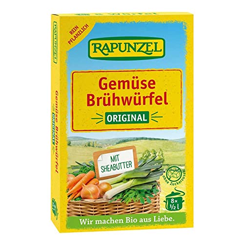 Rapunzel Bio Gemüse-Brühwürfel Original mit Bio-Hefe, 1er Pack (8 Würfel à 10,5g = 84 g) - BIO
