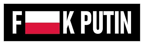 Miniatura 1 de Fuck Putin Sticker Large 3x9 Featuring the Flag of Poland