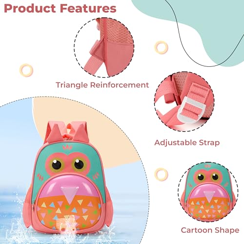 Image of Bembika School Bag The Perfect Children Backpack and School Bags for Kids Compact Stylish Backpack for Kids Exceptional-Quality Kids Kindergarten Backpack and Travel Backpack- (Owl|Peach)