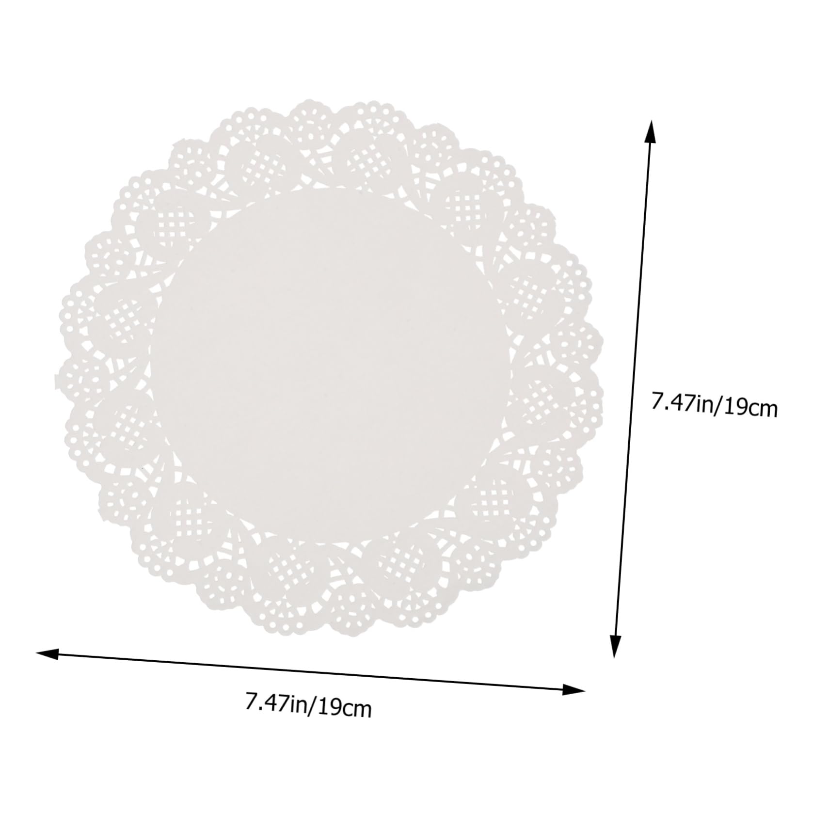 HOLIDYOYO Disposable Cake Paper Liners 100pcs Round Lace Paper Doilies Multi-purpose Oilproof Pad for Baking Decorating