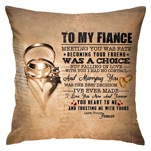 Gifts for Fiance from Fiancee Throw Pillow Covers 18X18 Decorative Home Funny Gifts for Men Gifts for Him Gifts for Husband Boyfriend Gifts Naughty Anniversary Christmas Birthday Gifts for Men Friends