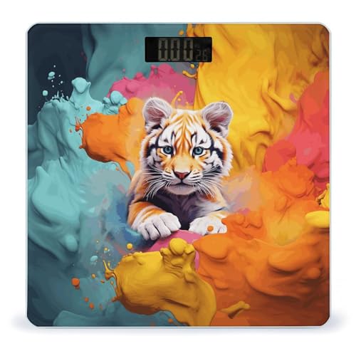 Báscula Digital de Baño con Pantalla LCD y Plataforma de Vidrio Templado miniatura 1