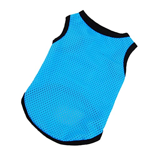 Hohopeti ペットベスト 犬のアクセサリー 犬の冷却毛布 犬用ペット冷却マット 雌犬 コート pet supplies ペットの服 ペット用品 ペットの夏の衣装 無地の犬の布 ネット Blue