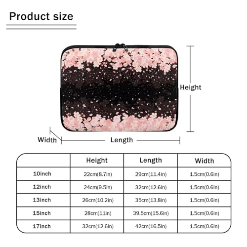 Funda para laptop 15 pulgadas diseño floral rosado miniatura 7