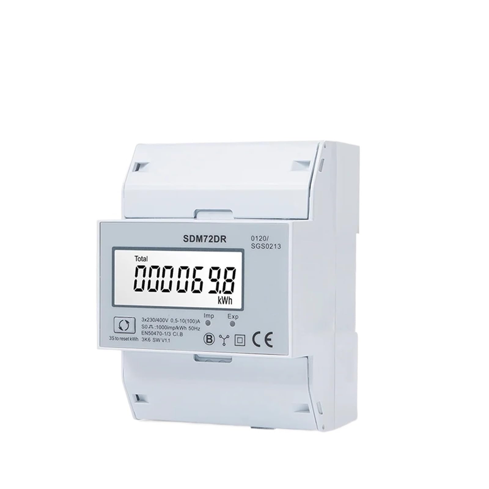 SDM72DRMID trójfazowy 4-przewodowy licznik energii 220/230 V