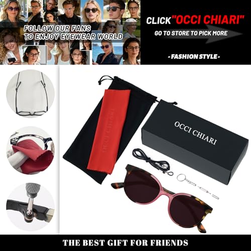 Image of OCCI CHIARI Narrow Reading Glasses Women Colorfull Cute Readers for Petite Face