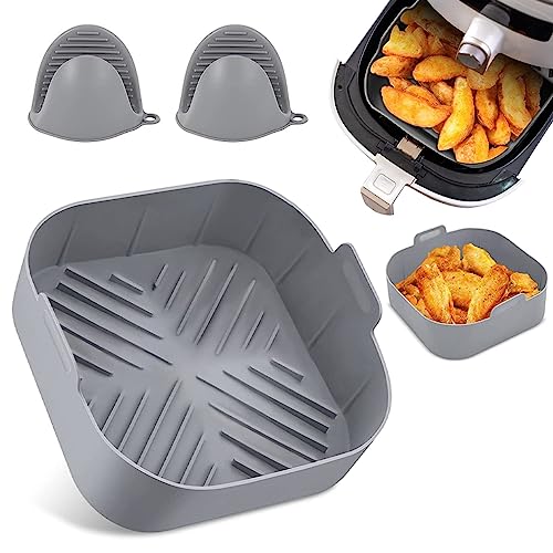 Molde de Silicona para Freidora de Aire 5.5L y 6L. 21L - Molde más Guantes de Protección para...