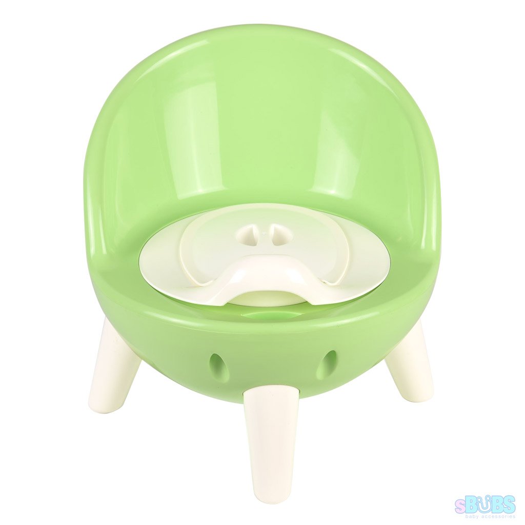 Potty Chair For Toddlers - With Removable Lid High Back Toilet Training Potty's - Quality 2 In 1 Children's Stool - Green