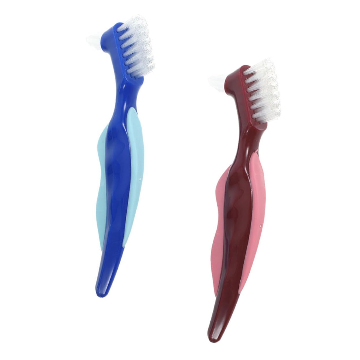 BESTYASH 5 Set Spazzola Per La Pulizia Della Protesi Pulito Più Doppio Pennello Morbido Spazzolino Da Denti Per Intercapedine Assortito Setole Adulti Orale Nylon 2 Pezzi * 5