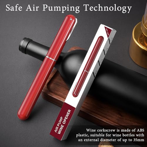 FBBULES Corkscrew Wine Opener, 2-in-1 Air Pressure Pump Bottle Opener with Foil Cutter - Image 2