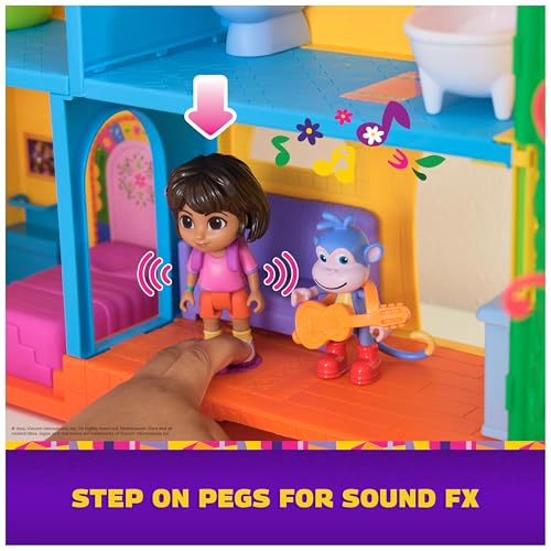 Dora, Explore & Play Rainforest Casita Playset, Dora & Boots Figures, Dollhouse Furniture, Bilingual Phrases, Kids Toys for Girls & Boys Ages 3 and Up - image 7